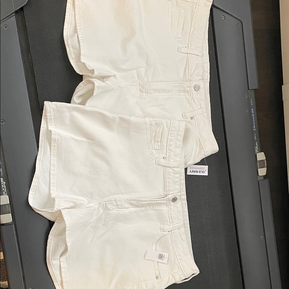 2 pairs Old Navy High Rise  OG White Denim Shorts